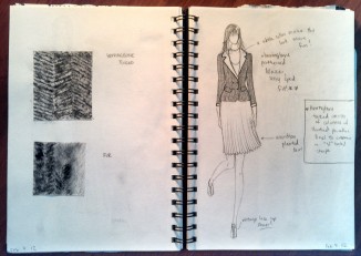 herringbone tweed and fabric rendering